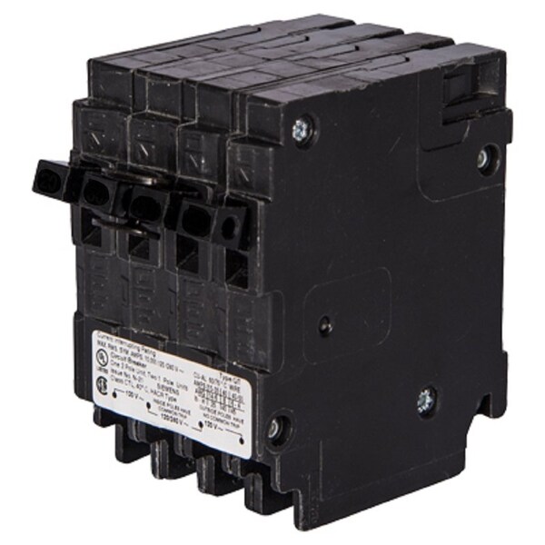 Circuit Breaker, QT Series, 20 to 50A, 3 Pole, 120/240V AC, 10kA at 120V AC